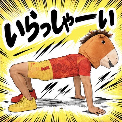 マイケル社長イラスト「いらっしゃーい」